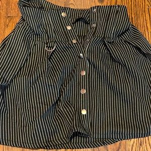 Black and White Striped Hot Topic Skirt